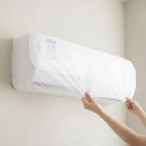 벽걸이 에어컨커버 PVC 방수형 먼지방지 세탁가능 실내보관용