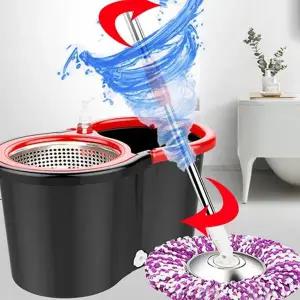 스텐레스 밀대 걸레 회전 스테인레스 탈수 극세사 밀대 청소기 바닥 청소 강화마루 스핀업 통돌이 욕실