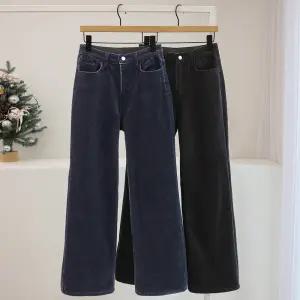 [잇수다] 프덜트 기모 히든밴딩 롱 와이드 데님 팬츠