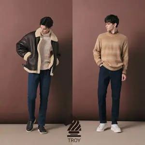 [트로이]남성 브러쉬 본딩 데님 팬츠 2종 U220