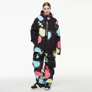 여성용 스키복, 스노우웨어 슈트 세트, 스노우보드 의류, 겨울 의상, 스키 스트랩 재킷 팬츠, 및 성인용