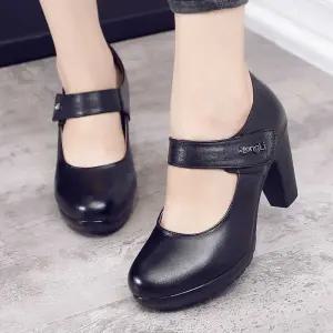 통굽 가보시힐 구두 구두 스트랩 발편한 메모