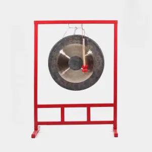 징 걸이 징거치대 레드 받침대 징 풍물놀이 악기 국악