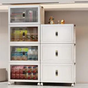 접이식 수납장 이동식 적층 다용도 수납함 바퀴 폴딩