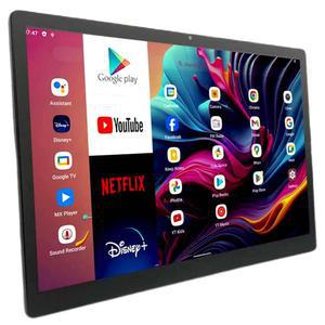 수비수쿠아 14인치 4K 8G 128G 안드로이드 12 휴대용 자동차 TV 헤드레스트 모니터 태블릿 1대 뒷좌석용 휴대폰 무선 미러링 터치스크린 블루투스/WiFi 5GHz 자동차 비디오 플레이어 지원