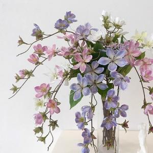 80cm 3D 인쇄 재스민 포도 나무 인공 꽃 거실 웨딩 장식 매달려 벽 가짜 창
