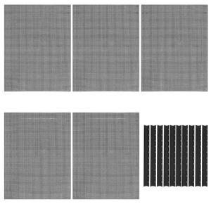 자수용 알라존 플라스틱 메쉬 시트 5개의 PCS 13 x 19.7인치 블랙 어항 분할기 및 10개의 바인딩 바 슬라이딩 자수 제작 니트 크로셰 프로젝트