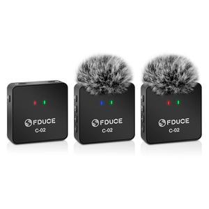 [미국배송] 전화 및 카메라용 듀얼 UHF 무선 라발리에 마이크 시스템 콘덴서 마이크의 미니 휴대용 클립 유튜브용 라펠 무선 팟캐스트 인터뷰 스트리밍 ASMR 녹음