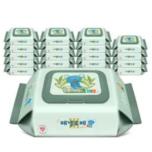 페넬로페 100% 친환경 레이온 원단 10단계 UV살균 정수 손&입 전용 아기물티슈_캡형 20매 20팩