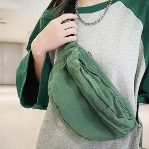 허리가방 댄디 메신저백 캐주얼 허리색 슬링백 패션 (WFJ4HZL)