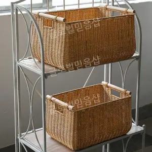 대형 라탄바구니 수납 빨래 박스 보관함 정리함 정리