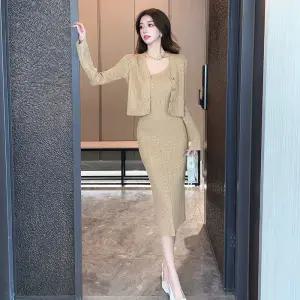 여자 정장세트 추동 프렌치 니트 세트 핫피스 나시 원피스 원픽4