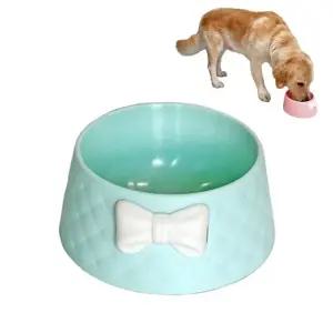 고품질 퀄팅식기 강아지 민트 리본 투유 식기 (WFJQJXF)