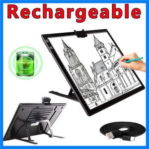 A3/A4 라이트 패드 무선 배터리 구동 라이트 박스 Artcraft 트레이싱 패드 아티스트 드로잉 X-ray 용 충전