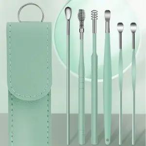 귀이개 이어클리너 (블랙)6종 귀후비개 세트