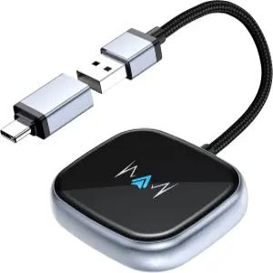 vnille 무선 안드로이드 오토 어댑터 카플레이 최신 NFC 터치스크린 연결 기기용 플러그 앤