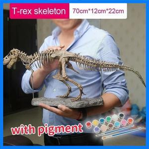 대형 DIY 공룡 해골 장난감 장식 시뮬레이션 T-Rex 모델 Jurassi 조립 해골 공원 어린이를위한 화석 드래곤