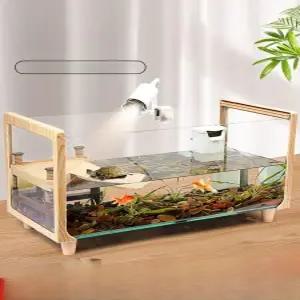 반수생 거북이 어항 수족관 집 투명 세트 대형 원터치배수 유리어항 거북이어항 미니어항