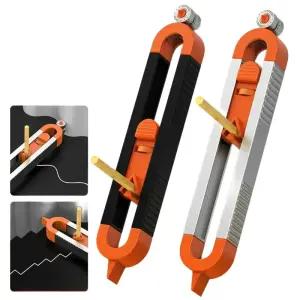 다용도 프로파일 측정자 목공 곡선 게이지 박스 윤곽자 아크형