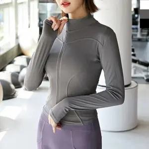 여성 스포츠웨어 긴팔 컴포트 집업 재킷 필라테스 애슬레저 헬스 요가 슬림핏 스포츠 상의 운동복 웨어