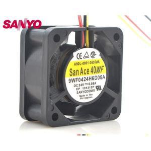 9WF0424H6D05 4020 40mm 4cm DC 24V 0.08A 3-P 축 방향 냉각 팬