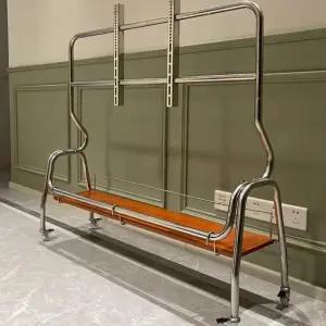 바퀴달린 tv거치대 스테인리스 티비스탠드 선반 인테리어