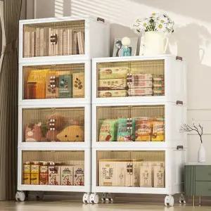 이동식 폴딩 수납장 가정용 접이식 바퀴 4단