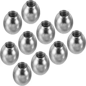 PATIKIL M4x8mm 볼 너트 노브 10팩 여성용 실 304 스테인리스 스틸 원형 블라인드 홀 나사 캡 조명 기계