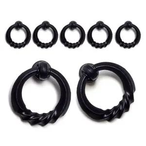 인테리어 세상 웨이브링 1구 가구손잡이 블랙 7개