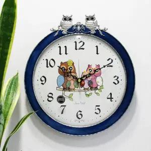 무소음 화목한 부엉이 주석도금 주물 벽시계 HCA-628S