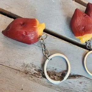 고구마 디자인 키링 열쇠고리 차량 열쇠 수납 모형 키체인 (WFJ682W)