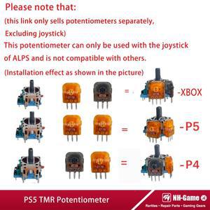 [호환품]PS5 컨트롤러 용 1/2pair TMR 전위차계 조이스틱 축 저항 PS4 아날로그 스틱 마이크로 스위치 센서