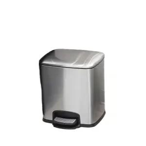 사각 페달 휴지통 은색 스텐 쓰레기통