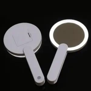 led 손거울 미니 휴대용 미러 원형 핸드 라이트 (WFJ6ZNM)