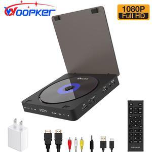 rgbtohdmi Woopker DVD 플레이어 HD HDMI AV 연결 USB 입력 헤드폰 출력 터치 LED 스크린 1080P C 타입 5V 2A