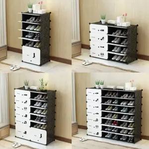 조립식 DIY 신발장 신발정리함 수납장 신발정리대 2열 현관 좁은현관