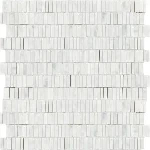 뒷면 바닥 또는 벽을 위한 카라라 화이트의 달틸 대리석 천연석 랜덤 선형 모자이크