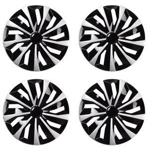 휠캡 스타일링 허브캡 실버 휠 림 커버 자동차 액세서리 레이싱 장식 DIY 교체 외부 16 인치 4 개/세트
