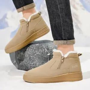 [옷자락]남성용 사선지퍼 하이컷 스노우 부츠