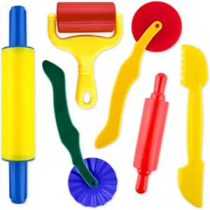 점토 및 반죽 도구 6피스 용 기본 세트 다양한 롤링 핀 롤러 커터