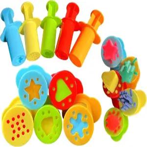 MAGIKON 5피스 반죽 및 점토 도구 세트 - 가정 교실 또는 그룹 놀이용 압출기 미술 선물