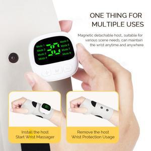 8모드 무선 손목 마사지 EMS 진동은 터널 피로 완화 받침대 랩을위한 건초염