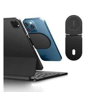 [미국배송] 매직 키보드용 덱스너 마그네틱 휴대폰 홀더 MAGSAFE 및 NONMAGSAFE 휴대폰과 호환 아이패드호환/삼성호환 키보드 케이스용 슬림 휴대용 접이식 생산성 스탠드 마운트 - 블랙