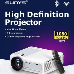 rgbtohdmi SUNYS 미니 휴대용 LED 홈 시어터 시네마 폰 블루투스 스마트 비디오 프로젝터 와이파이 4K 1080P L36P 비머