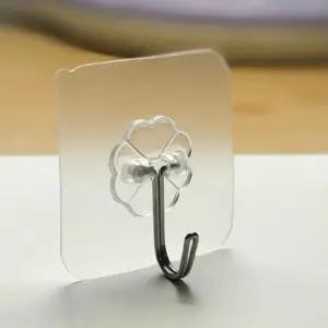 접착고리 벽걸이행거 투명후크 다용도걸이 다용도걸이 타공판걸이