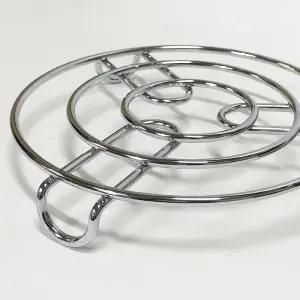 미지 스틸 원형 냄비받침(16cm) 찌개받침대 캠핑 요리 냄비받침대 원형받침