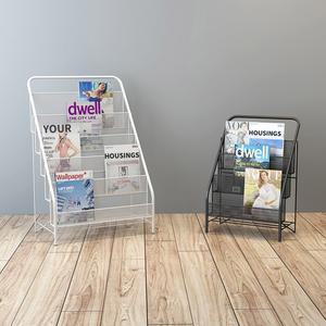 꽂이 화이트 2단 거치대 책장 전단지 팜플렛 북유럽 잡지 소형 신문가판대 레귤러 모던 스몰 스탠드 홍보 철제