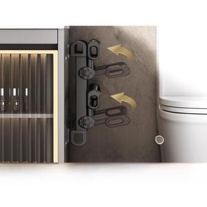 라포식 욕실 벽걸이 신발장 슬리퍼 보관 홀더 스테인리스 스틸 접이식 모던 스타일 고정 구조 무타공