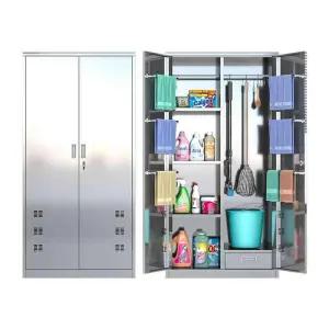 다목적 도구함 도구보관함 빗자루 수납함 정리함 이동식 청소