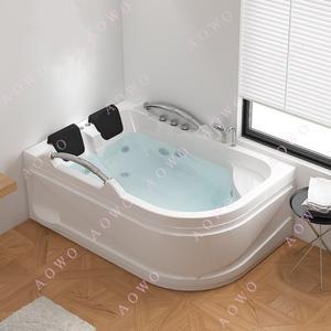 라포식 AOWO 스파 욕조 스마트 소킹 2인용 아크릴 코너 프리스탠딩 월풀 자쿠지 마사지 핫텁